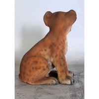 Lion Cub Sitting Life Size Statue - LM Treasures 