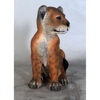 Lion Cub Sitting Life Size Statue - LM Treasures 
