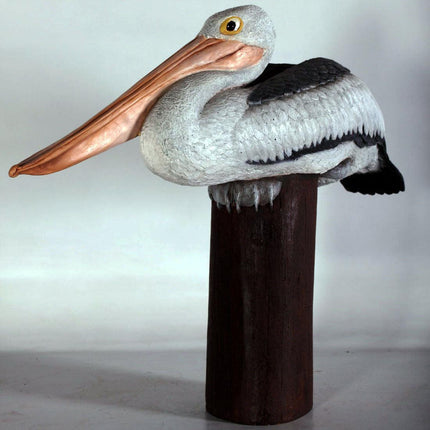 Pelican On Post Life Size Statue - LM Treasures 