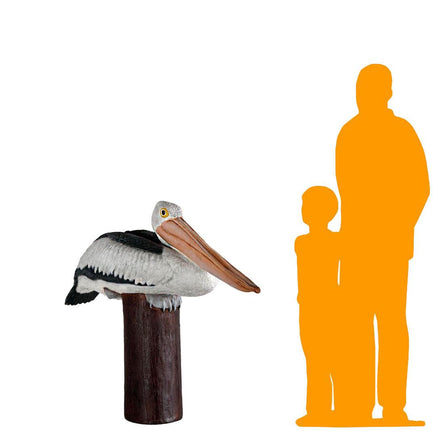 Pelican On Post Life Size Statue - LM Treasures 