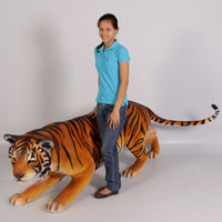 Crouching Bengal Tiger Life Size Statue - LM Treasures 
