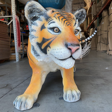 Crouching Bengal Tiger Life Size Statue
