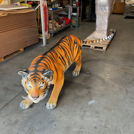 Crouching Bengal Tiger Life Size Statue