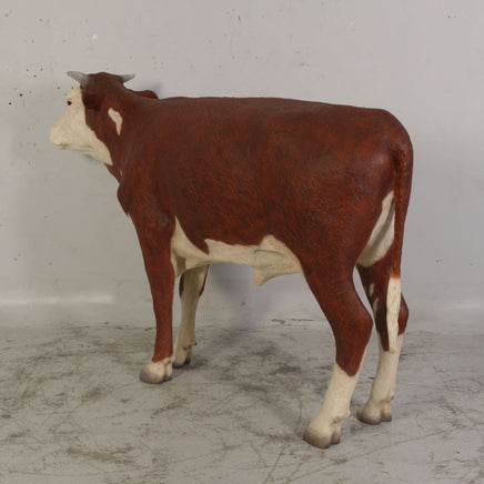 Hereford Steer Cow Life Size Statue - LM Treasures 