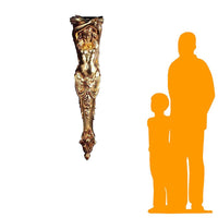 Gold Stone Lady Column Life Size Statue - LM Treasures 