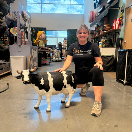 Small Holstein Cow Head Up Statue LM Treasures - H