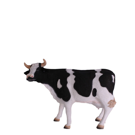 Small Holstein Cow Head Up Statue