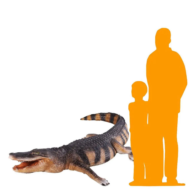 American Alligator Life Size Statue LM Treasures - H