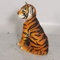 Sitting Bengal Tiger Cub Life Size Statue - LM Treasures 