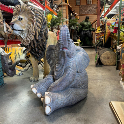 Sitting Elephant Fountain Statue
