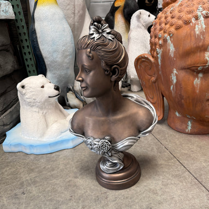 French Rose Bust Life Size Statue