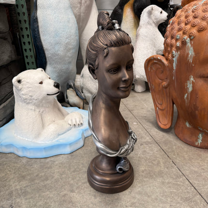 French Rose Bust Life Size Statue