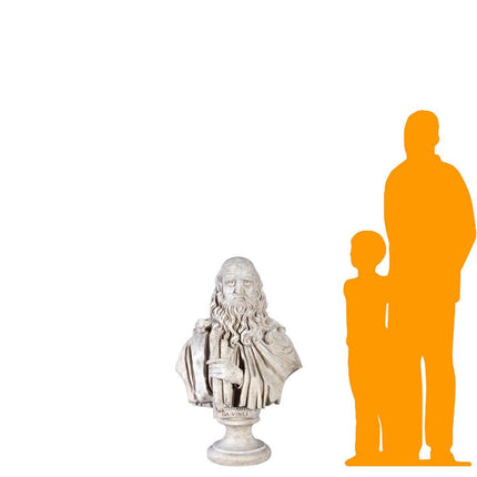 Leonardo Da Vinci Bust Life Size Statue