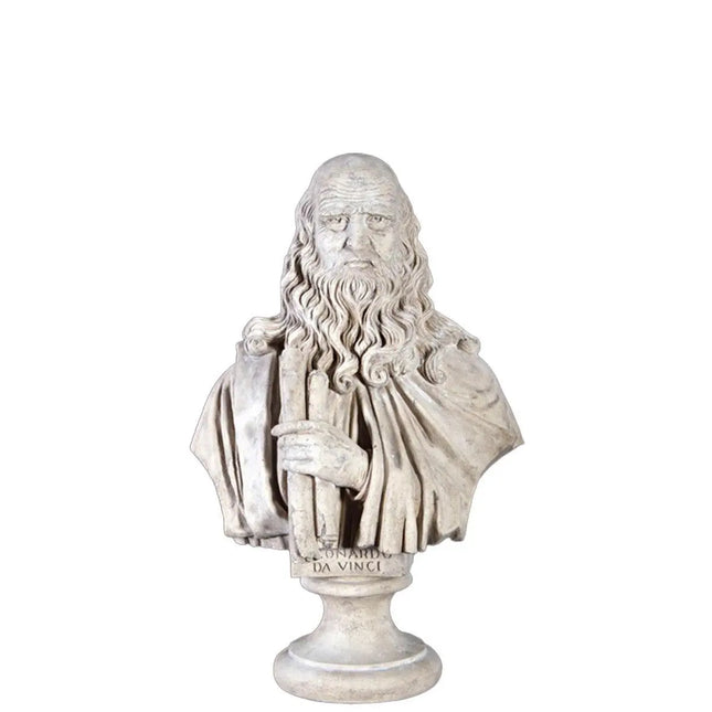 Leonardo Da Vinci Bust Life Size Statue LM Treasures - H