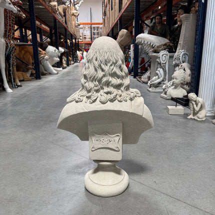 Leonardo Da Vinci Bust Life Size Statue LM Treasures - H