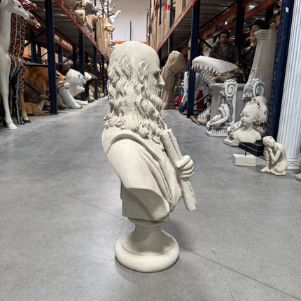 Leonardo Da Vinci Bust Life Size Statue LM Treasures - H