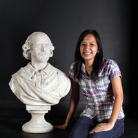 William Shakespeare Stone Bust Life Size Statue