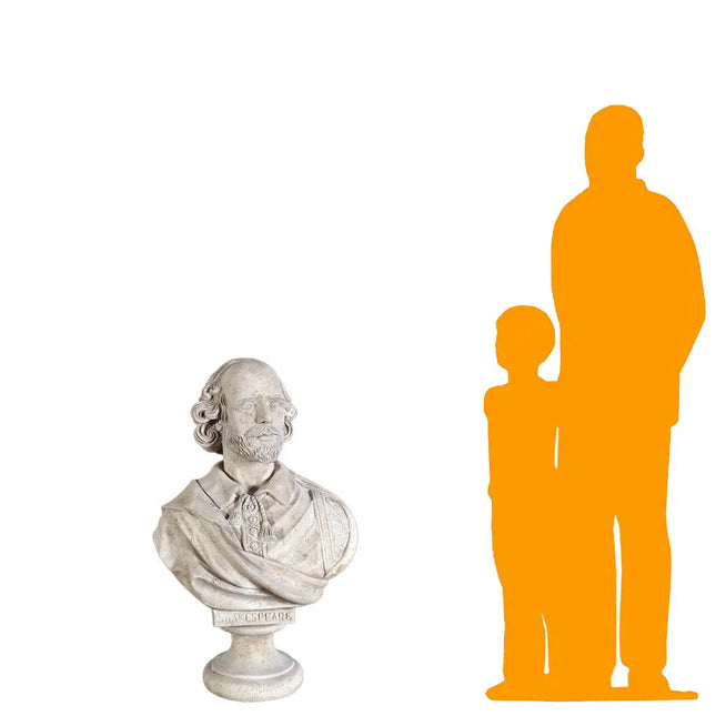 William Shakespeare Bust Life Size Statue LM Treasures - H