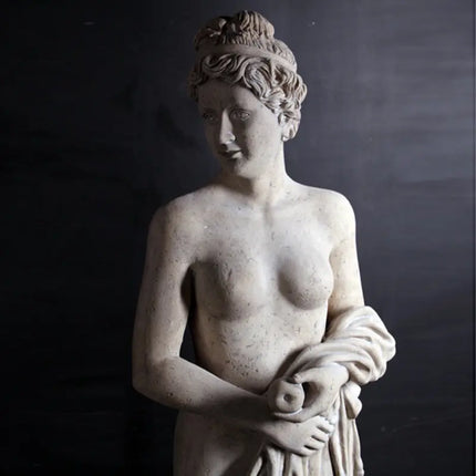 Goddess Venus with Apple Stone Finish Statue
