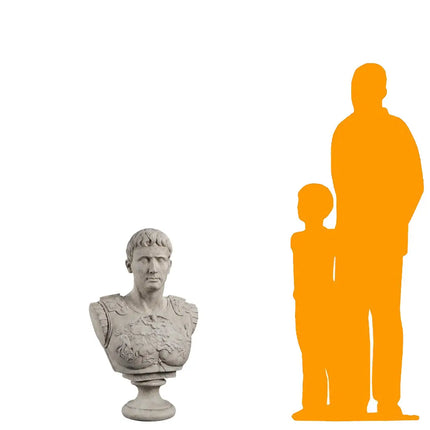 Augustus Caesar Bust Life Size Statue LM Treasures - H