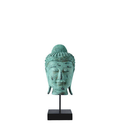 Ancient Buddha Head on Stand Statue LM Treasures - H