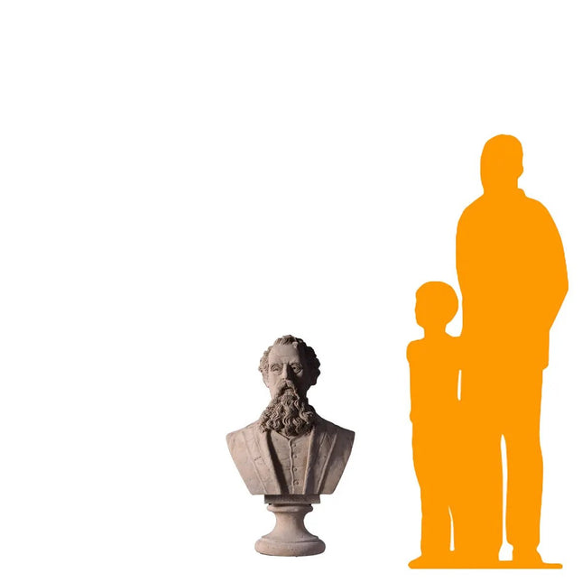 Charles Dickens Bust Life Size Statue LM Treasures - H