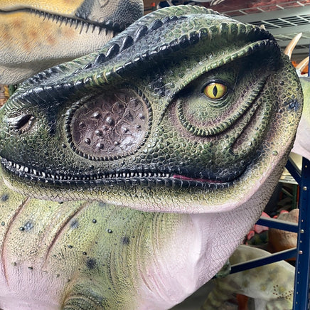 Allosaurus Dinosaur Head Turned Life Size Statue - LM Treasures 