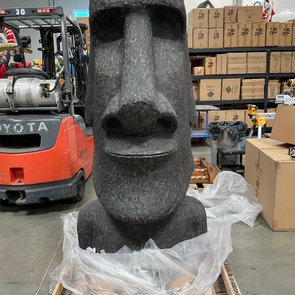 Easter Island Moai Head Bust Concrete Monolith Statue LM Treasures - H