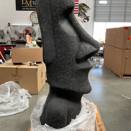 Easter Island Moai Head Bust Concrete Monolith Statue LM Treasures - H