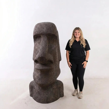 Easter Island Moai Head Bust Concrete Monolith Statue LM Treasures - H