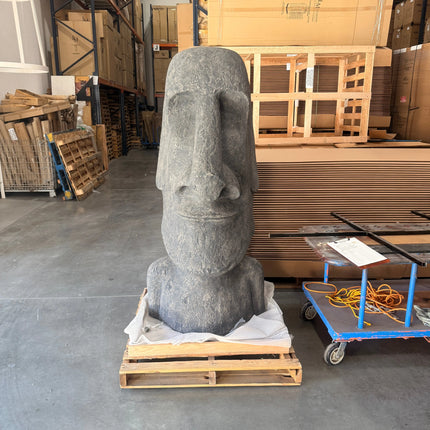 Easter Island Moai Head Bust Roman Stone Monolith Statue LM Treasures - H