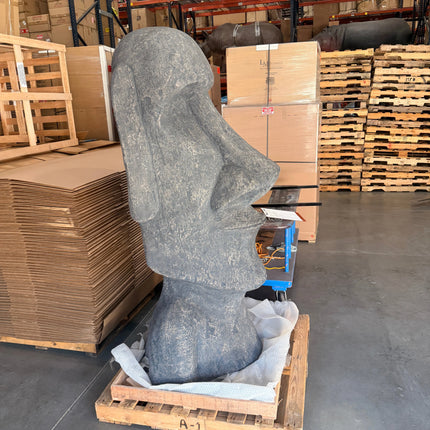 Easter Island Moai Head Bust Roman Stone Monolith Statue LM Treasures - H
