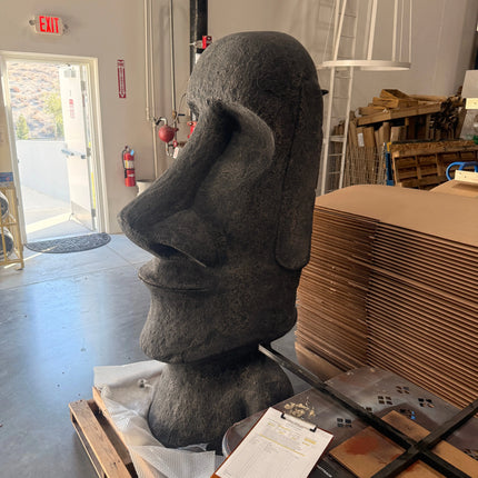 Easter Island Moai Head Bust Roman Stone Monolith Statue LM Treasures - H