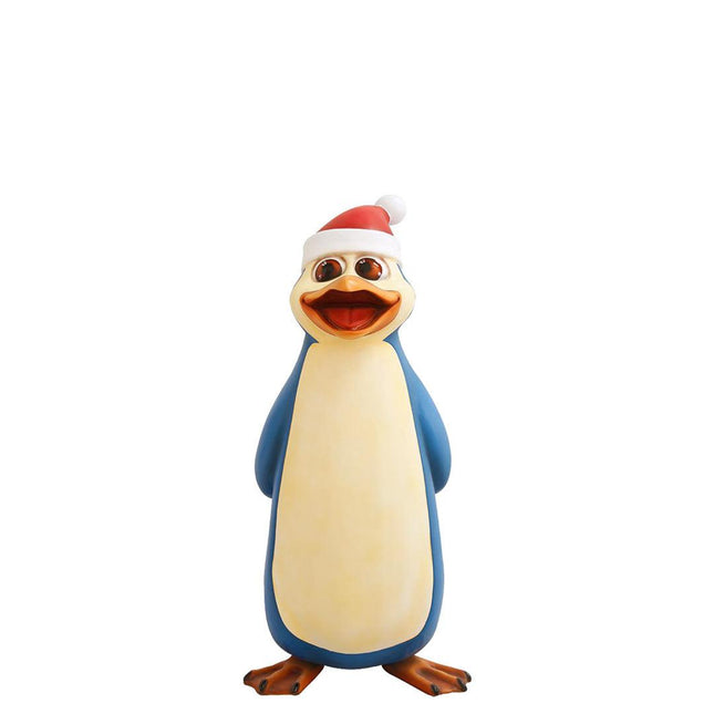 Blue Comic Penguin Singing Life Size Statue - LM Treasures 