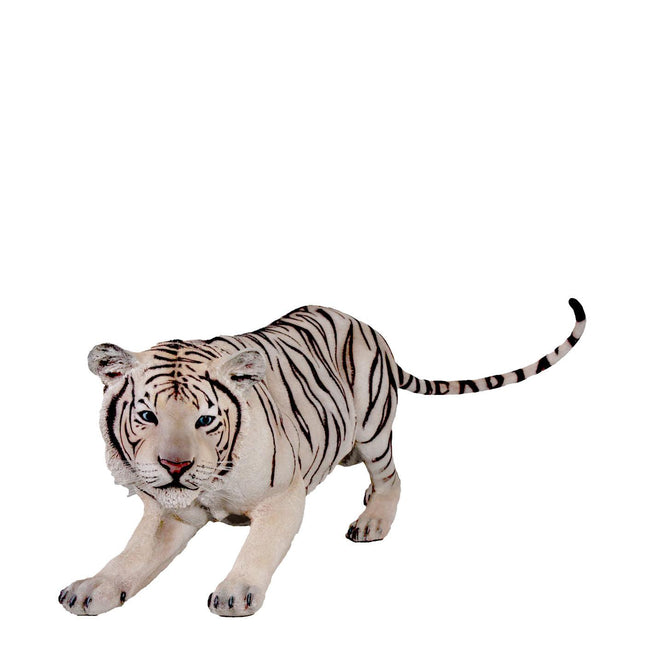 Crouching Siberian Tiger Life Size Statue