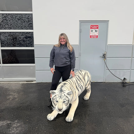 Crouching Siberian Tiger Life Size Statue LM Treasures - H