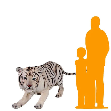 Crouching Siberian Tiger Life Size Statue LM Treasures - H
