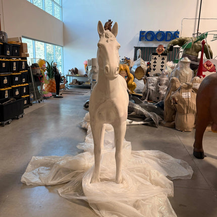 Unpainted Horse Life Size Statue LM Treasures - H