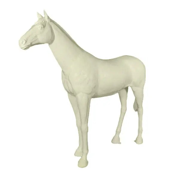 Unpainted Horse Life Size Statue - LM Treasures