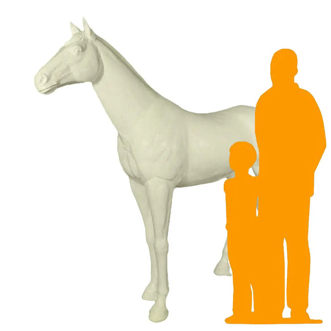 Unpainted Horse Life Size Statue - LM Treasures