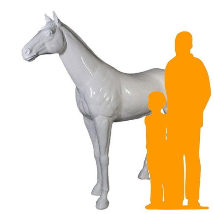 White Horse Life Size Statue - LM Treasures 