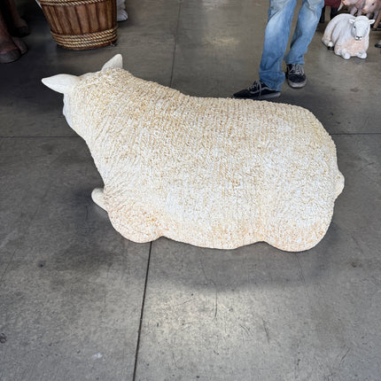 Laying Texelaar Lamb Life Size Statue