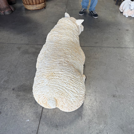 Laying Texelaar Lamb Life Size Statue