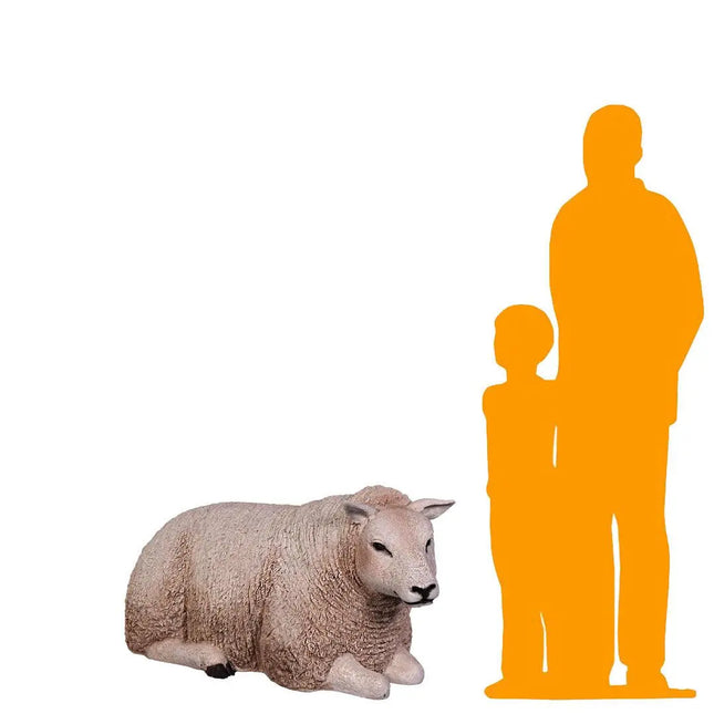 Laying Texelaar Lamb Life Size Statue LM Treasures - H