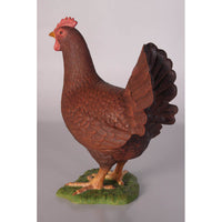 Red Chicken Life Size Statue - LM Treasures 