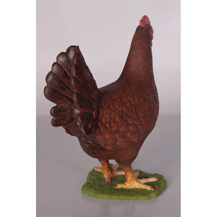 Red Chicken Life Size Statue - LM Treasures 