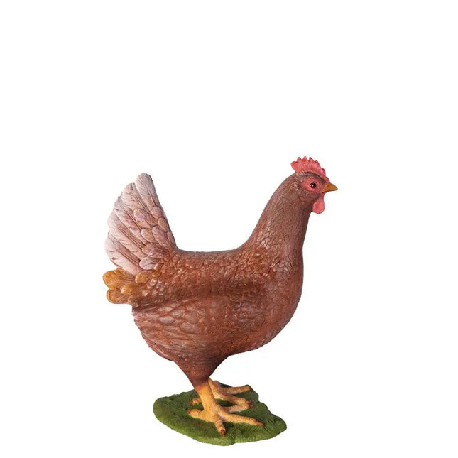 Brown Chicken Life Size Statue LM Treasures - H