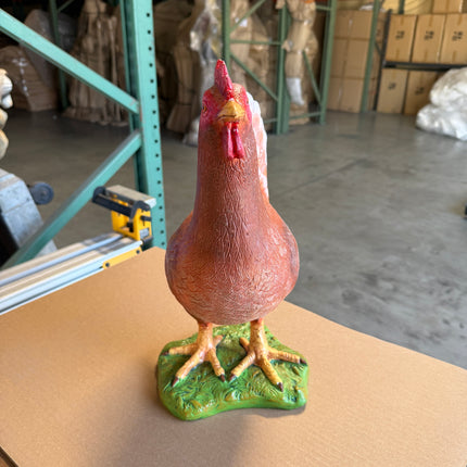 Brown Chicken Life Size Statue