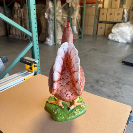 Brown Chicken Life Size Statue