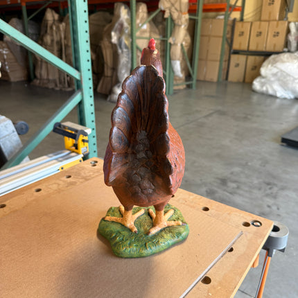 Red Chicken Life Size Statue